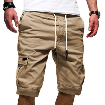 Ежедневни панталони Спортни летни мъжки къси гащеризони Плажни панталони с много джобове Къси панталони за мъже Баскетболни шорти Плътни шорти с джоб