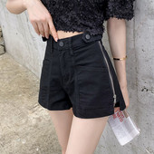 Casual σέξι μόδα κοντό παντελόνι Φαρδύ πόδι φαρδύ Καλοκαιρινό Κορεάτικο Κομψό Ψηλόμεσο Vintage καυτό γυναικείο τζιν σορτς γυναικείο