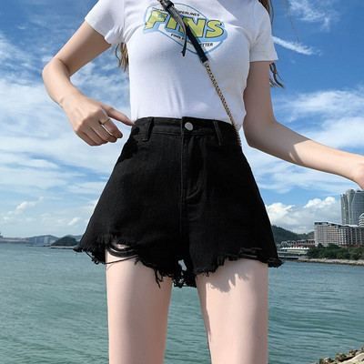 Casual σέξι μόδα κοντό παντελόνι Φαρδύ πόδι φαρδύ Καλοκαιρινό Κορεάτικο Κομψό Ψηλόμεσο Vintage καυτό γυναικείο τζιν σορτς γυναικείο