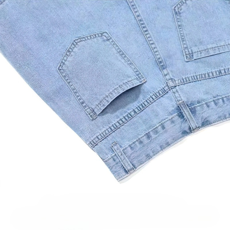 Denimseelik suvine uus korea versioon lahtine mitmekülgne üliõpilane Jean Culotte, väikesed naised, võlts, kaks A-kujulist kõrge vöökohaga lühikesed püksid seelikud