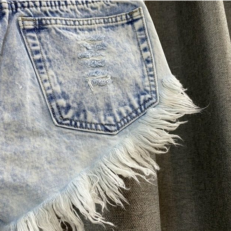 Ljeto 2024. Nove modne traper kratke hlače s niskim strukom Ženske traperice s resicama Traperice Kratke hlače Isprane plave kratke donje hlače Ženske