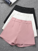 Ljeto, nove kratke hlače za odijelo, korejske kratke hlače visokog struka širokih nogavica, široke crne kratke hlače, modne ležerne kratke hlače A kroja za van, za žene