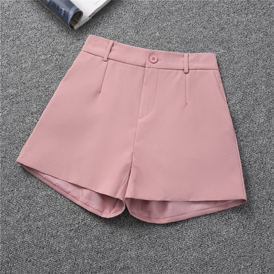 Ljeto, nove kratke hlače za odijelo, korejske kratke hlače visokog struka širokih nogavica, široke crne kratke hlače, modne ležerne kratke hlače A kroja za van, za žene