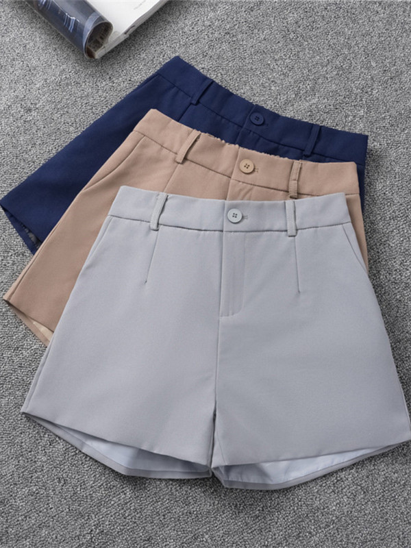 Ljeto, nove kratke hlače za odijelo, korejske kratke hlače visokog struka širokih nogavica, široke crne kratke hlače, modne ležerne kratke hlače A kroja za van, za žene