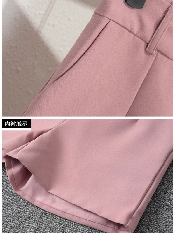 Ljeto, nove kratke hlače za odijelo, korejske kratke hlače visokog struka širokih nogavica, široke crne kratke hlače, modne ležerne kratke hlače A kroja za van, za žene