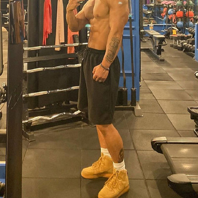 Nyári tornaterem Fitnesz Sport Férfi Pamut rövidnadrág Rongyos rövidnadrág Alkalmi edzés Hip-hop Futás Bő kosárlabda rövidnadrág