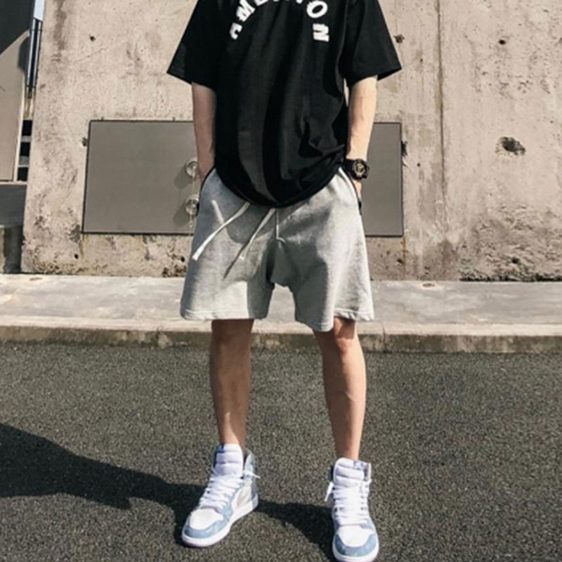 Nyári tornaterem Fitnesz Sport Férfi Pamut rövidnadrág Rongyos rövidnadrág Alkalmi edzés Hip-hop Futás Bő kosárlabda rövidnadrág