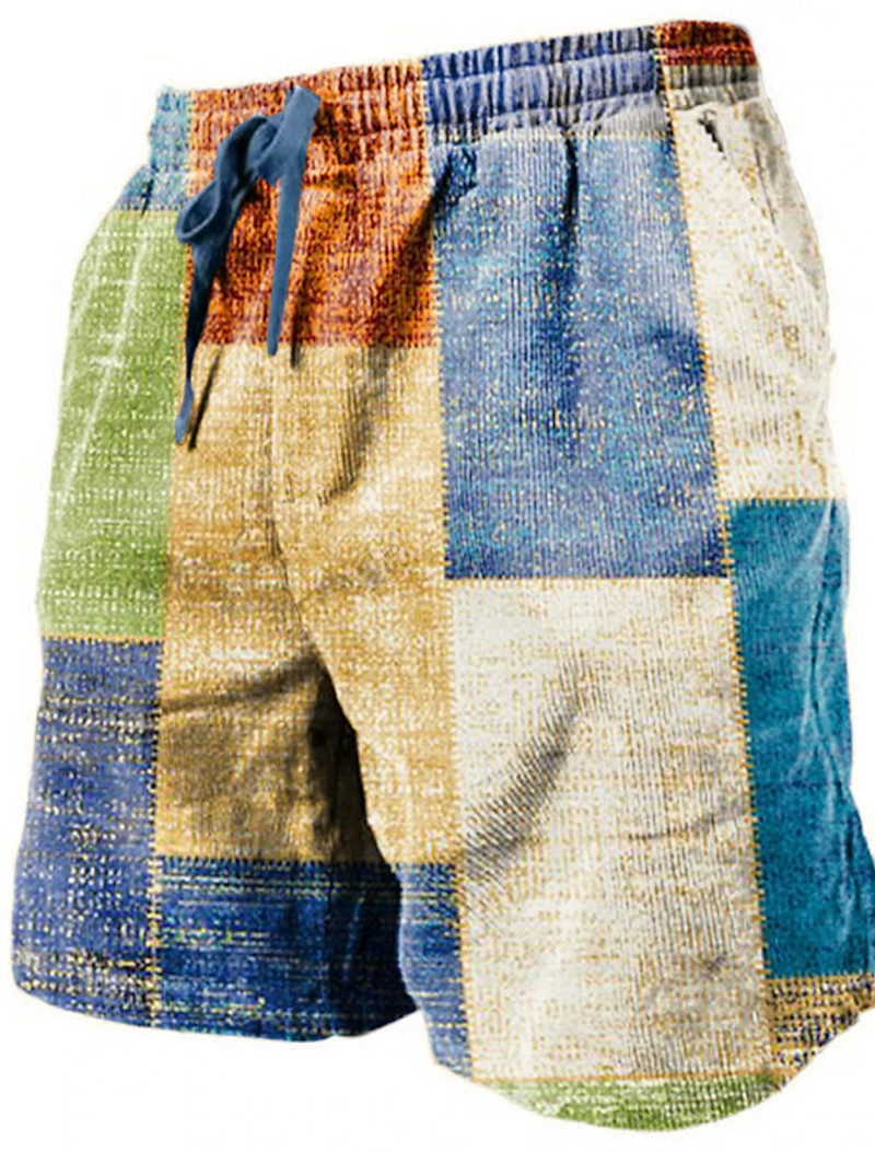 Pantaloni de plajă pentru bărbați, cu modele de culoare, pantaloni scurți imprimați 3D, pantaloni scurți de vară, respirabili, pentru fitness, pantaloni scurți pentru bărbați Ropa Hombre