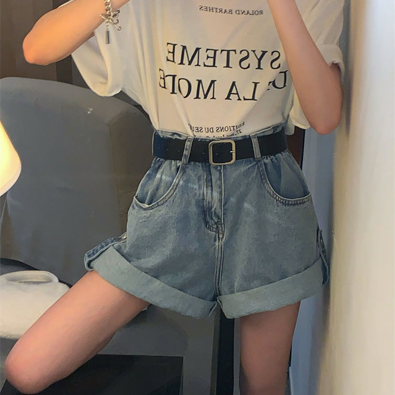 Hdspq Prevelike traper kratke hlače visokog struka Ženske kratke traperice širokih nogavica Ljeto 2023. Ženske kratke hlače korejskog kroja Ulična odjeća