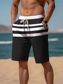 Muške hlače za plažu s prugastim 3D printanim kratkim hlačama Muške ljetne prozračne kratke hlače za fitness Street Shorts muške Ropa Hombre