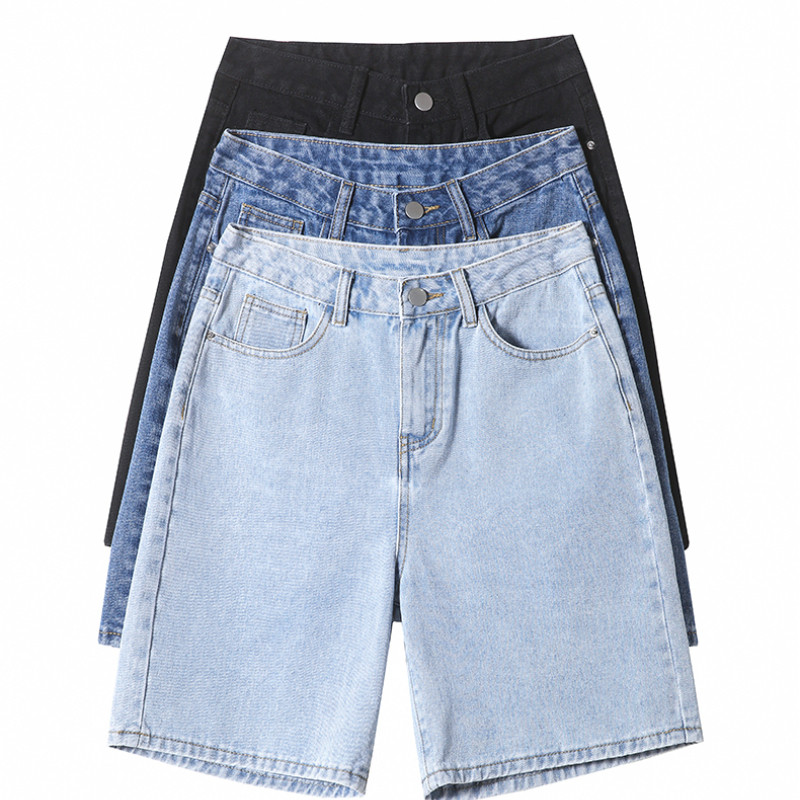 Ljeto 2024. Nove ženske kratke hlače Traperice Baggy Straight Vintage Streetwear Jeans kratke hlače Ženska odjeća Plava Crna Y2K