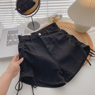 Seksi jeans kratke korejske ljetne kratke traper hlače visokog struka sa strane, ženske hlače s tankim šik dizajnom A-podstava Cortos Novo