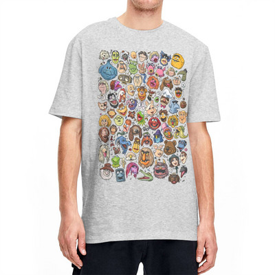 Crazy It's Time To Light The Muppet Show Majica kratkih rukava Muška pamučna majica s O izrezom Majice kratkih rukava Ljetna odjeća