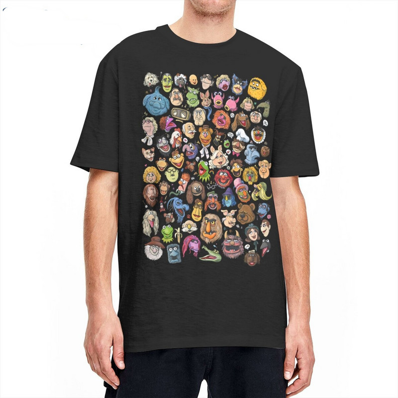 Crazy It's Time To Light The Muppet Show Majica kratkih rukava Muška pamučna majica s O izrezom Majice kratkih rukava Ljetna odjeća