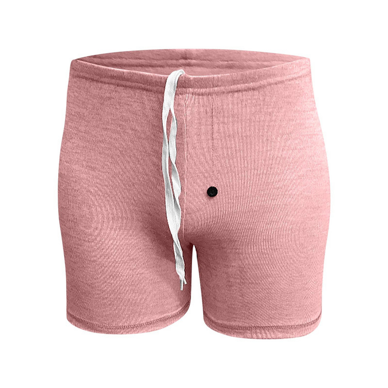 Ljetne muške kratke hlače Sportske pletene mini kratke hlače Jednobojne hlače s uzicom Uzročni kostim za plažu, plivanje, surfanje, muški kostim S-3xl