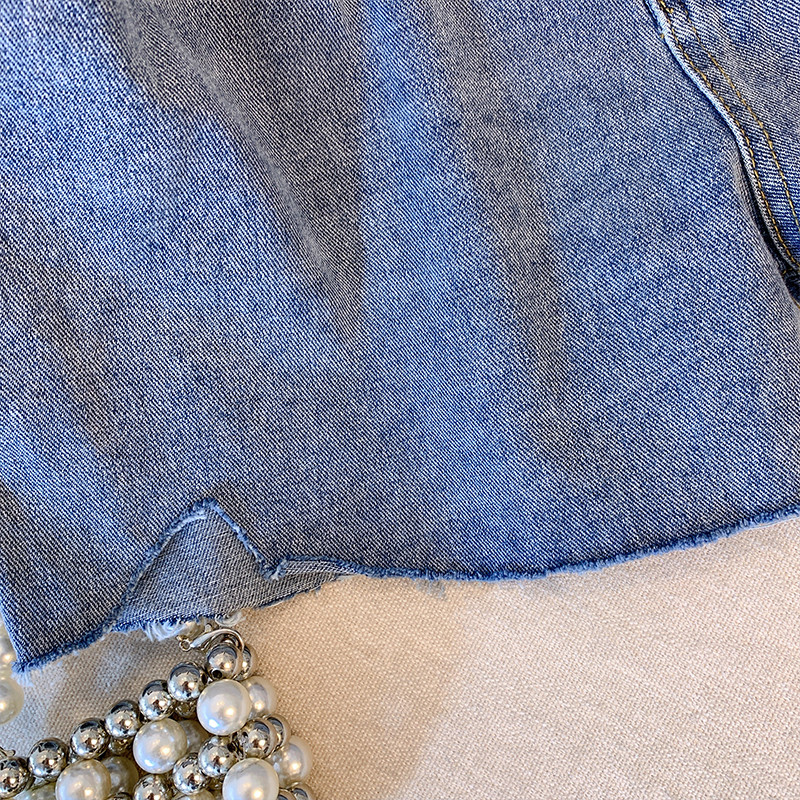 Ženske ljetne kratke traper hlače veće veličine Isprani traper tkanina poderanog dizajna Ulične kratke hlače Traperice za prigradske zabave asimetričnog dizajna