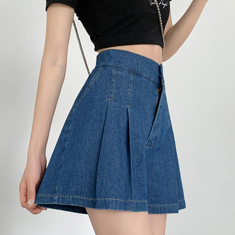 Gidyq Ženske traper kratke hlače visokog struka Oversize 5Xl Korejska ležerna ulična odjeća Kratke ljetne ženske široke široke kratke hlače s naborima Novo