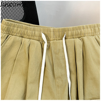 Американски памучни карго къси панталони Мъжки широки връхни облекла Ежедневни High Street Personality Панталони с пет точки Мъжки долнища Мъжки дрехи