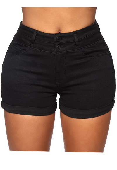 Ljeto 2023. Nove crno-bijele traper kratke hlače visokog struka za žene Modne seksi uske rastezljive traperice kratke hlače S-2XL otkupna cijena