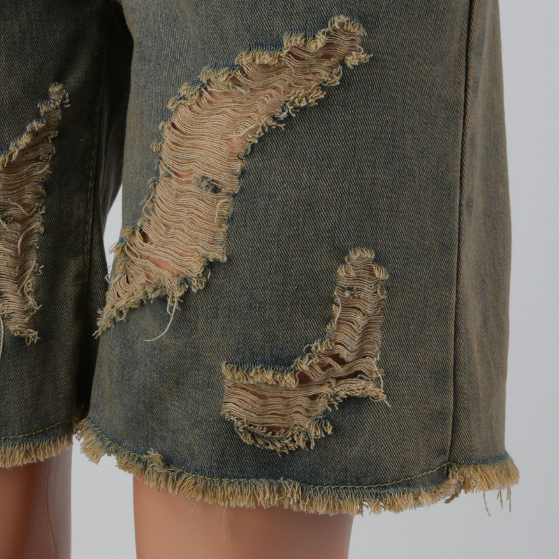 Ženske modne Harajuku traper kratke hlače 2024, nove ljetne kratke hlače s visokim strukom, ležerne vintage traper kratke hlače za žene Denim Short Femme