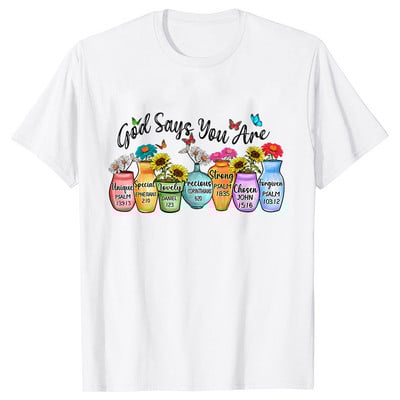 God Says You Are Unique Ženske majice s printom Gospel Glazba Moda Streetwear Majice Religija Vjera Kršćanske majice Majica Femme