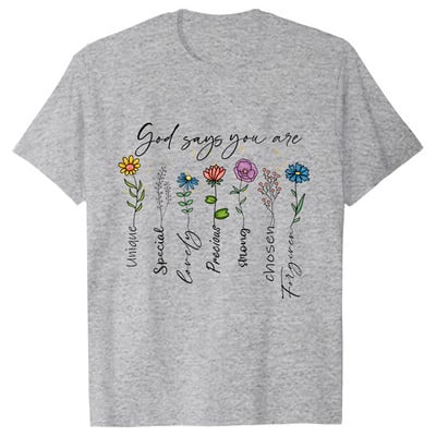 God Says You Are Unique Ženske majice s printom Gospel Glazba Moda Streetwear Majice Religija Vjera Kršćanske majice Majica Femme