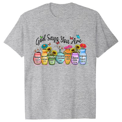 God Says You Are Unique Ženske majice s printom Gospel Glazba Moda Streetwear Majice Religija Vjera Kršćanske majice Majica Femme