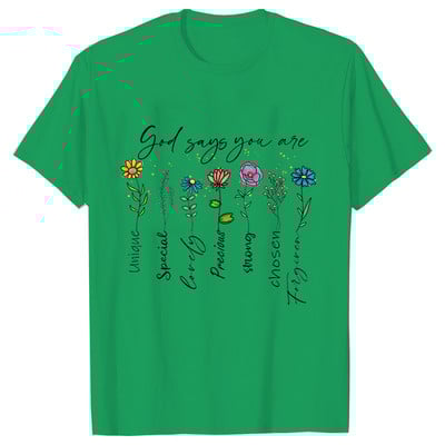 God Says You Are Unique Ženske majice s printom Gospel Glazba Moda Streetwear Majice Religija Vjera Kršćanske majice Majica Femme