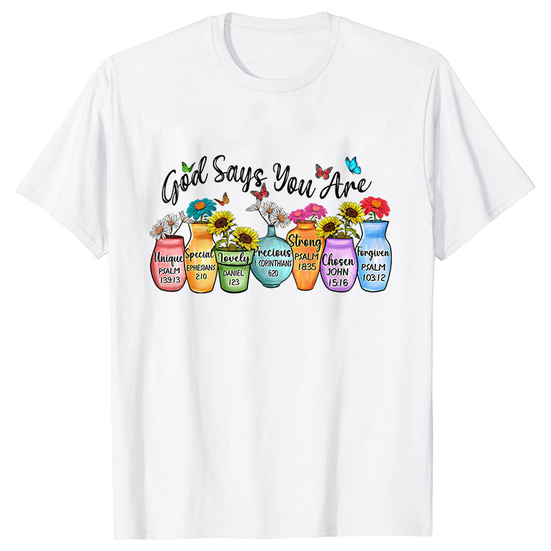 God Says You Are Unique Ženske majice s printom Gospel Glazba Moda Streetwear Majice Religija Vjera Kršćanske majice Majica Femme