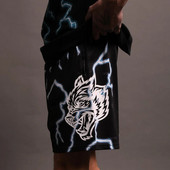 Američki stil Muške kratke hlače Ljeto Novi Sport Fitness Lightning Print Ležerne hlače Mesh Brzo sušeće Prozračne hlače za plažu