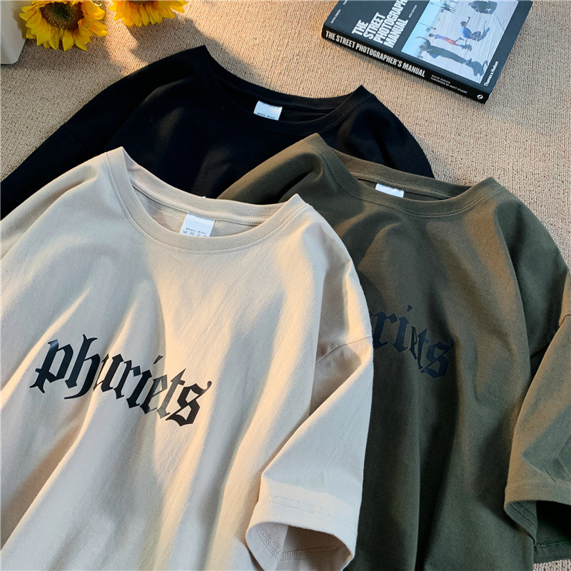 Férfi pamut póló Nyári divat Túlméretezett rövid ujjú fehér betűs póló Alkalmi utcai ruházat Harajuku edzőterem Vicces gót ruhák