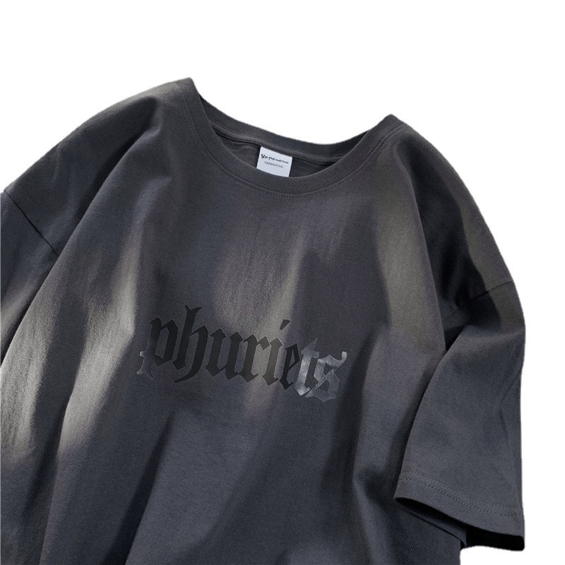 Férfi pamut póló Nyári divat Túlméretezett rövid ujjú fehér betűs póló Alkalmi utcai ruházat Harajuku edzőterem Vicces gót ruhák