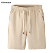 Nove muške pamučne lanene kratke hlače Muške ljetne prozračne jednobojne lanene hlače Fitness Streetwear S-3xl