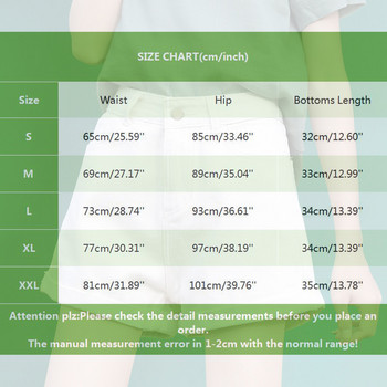 Καλοκαιρινό ψηλόμεσο τζιν σορτς Γυναικείο μοντέρνο με λεπτά κουμπιά casual φαρδύ παντελόνι με φαρδύ πόδι Κορεάτικο τζιν σορτς shortы женские