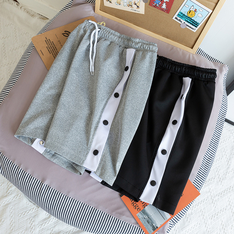 Nove muške ležerne kratke hlače ljeto 2023. Harajuku modne trenirke s elastičnim strukom za fitnes visoke kvalitete široke otvorene strane za plažu