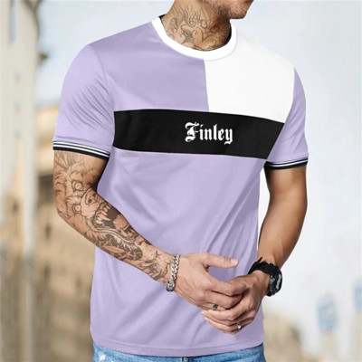 Muška ulična majica Ljetna muška majica kratkih rukava s 3D prugama Modna svakodnevna majica Prevelika majica kratkih rukava Muška odjeća