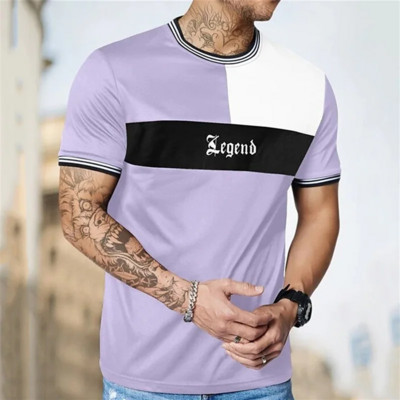Muška ulična majica Ljetna muška majica kratkih rukava s 3D prugama Modna svakodnevna majica Prevelika majica kratkih rukava Muška odjeća