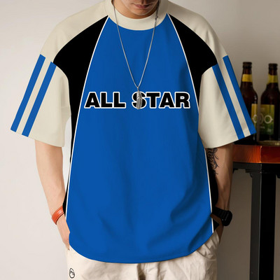 Modne muške majice kratkih rukava s 3D patchwork printom Muška majica kratkih rukava Ulične majice Hip Hop majice Prevelike majice s kratkim rukavima Muška odjeća