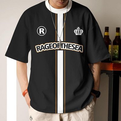 Modne muške majice kratkih rukava s 3D patchwork printom Muška majica kratkih rukava Ulične majice Hip Hop majice Prevelike majice s kratkim rukavima Muška odjeća