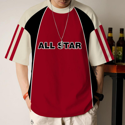 Modne muške majice kratkih rukava s 3D patchwork printom Muška majica kratkih rukava Ulične majice Hip Hop majice Prevelike majice s kratkim rukavima Muška odjeća