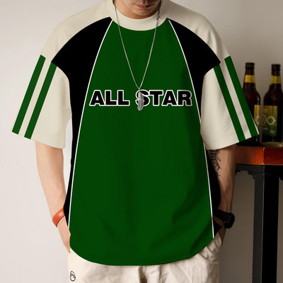 Modne muške majice kratkih rukava s 3D patchwork printom Muška majica kratkih rukava Ulične majice Hip Hop majice Prevelike majice s kratkim rukavima Muška odjeća