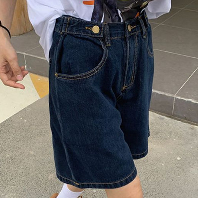 Kratke hlače Ženske traper široke S-5XL Ljetne jednostavne Višeslojne vintage studente Dizajn visokog struka Moda u korejskom stilu Dnevne udobne