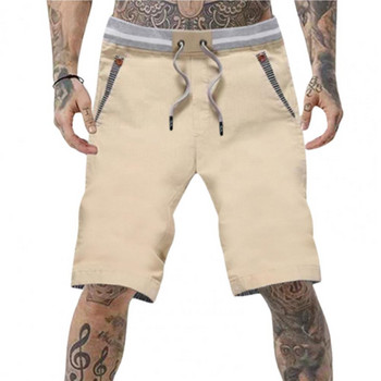 Летен ежедневен моден стил Boardshort Bermuda панталон Мъжки панталони с еластична талия с шнурове Плажни шорти Мъжки къси панталони