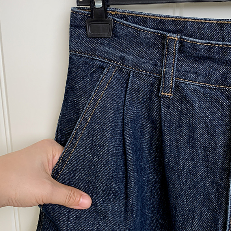 Baggy, zili džinsu šorti sieviešu ielu apģērbi S-4XL unisex Ins modes bikses līdz ceļgaliem platām kājām sievietēm American Vintage Chic BF