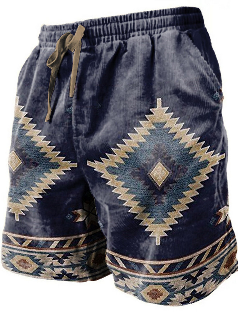 Muške hlače za plažu Tamnožute Vintage kratke hlače s 3D printom Muške ljetne prozračne kratke hlače Ulične kratke hlače za fitness Muške Ropa Hombre