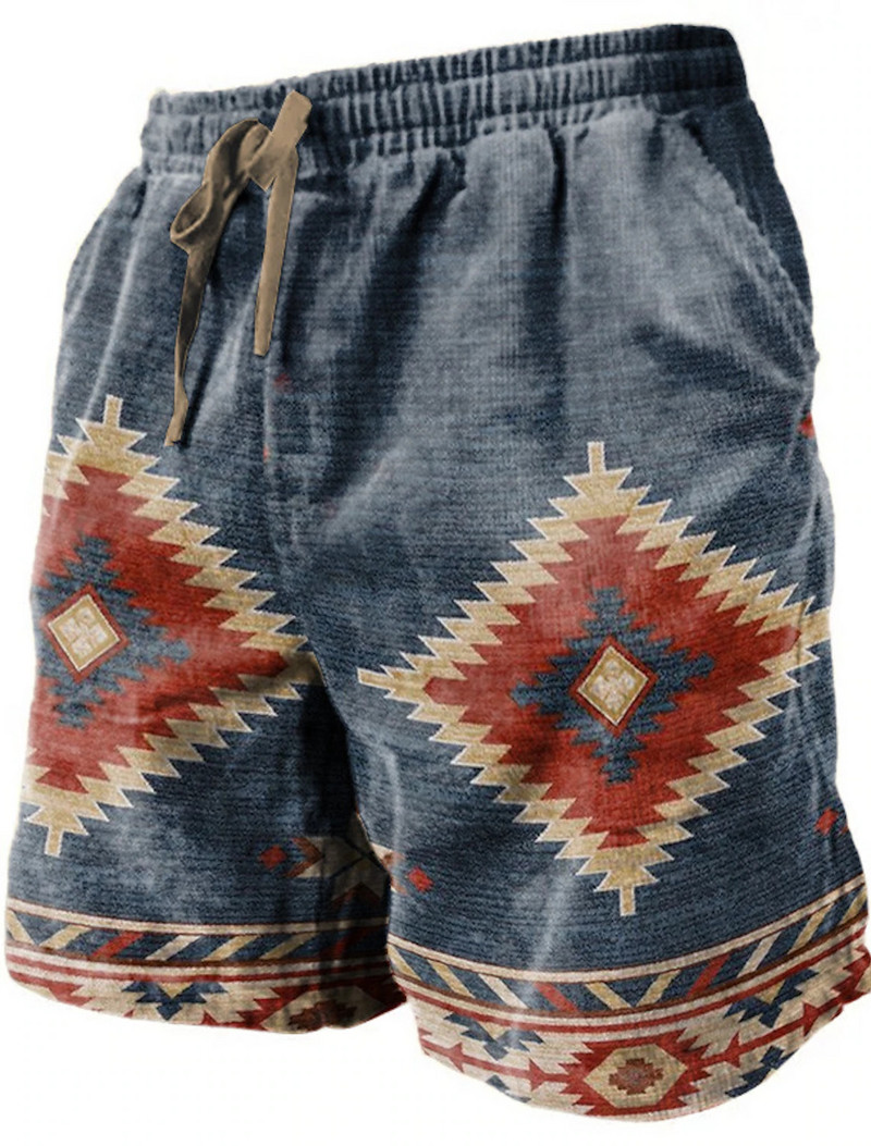 Muške hlače za plažu Tamnožute Vintage kratke hlače s 3D printom Muške ljetne prozračne kratke hlače Ulične kratke hlače za fitness Muške Ropa Hombre