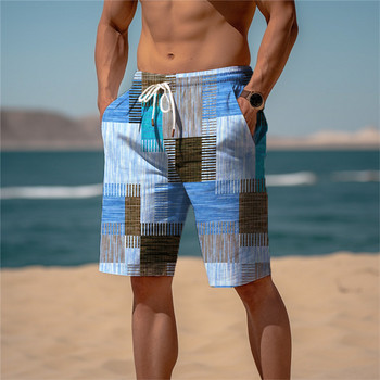 Мъжки спортни къси панталони Плажни шорти Хавлиени къси панталони Еластична талия с 3D печат Графичен геометричен модел Дишащи меки къси D