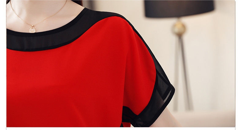 Μπλούζες Καλοκαιρινή λευκή μπλούζα Μπλούζα κοντομάνικη Γυναικεία Blusas Mujer De Moda 2024 Verano Μπλούζα μπλούζα με λαιμόκοψη E753