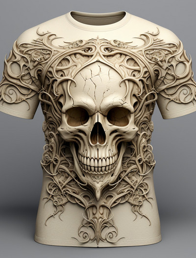 Vintage majica kratkih rukava za muškarce Horror Undead Spider Skull Pattern 3D Printed Oversize T-shirt kratkih rukava Modna muška odjeća