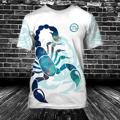 Ljetna muška majica sa životinjama, kratkih rukava, 3D print, smiješne majice s škorpionom, modna ležerna muška sportska majica, velika muška odjeća